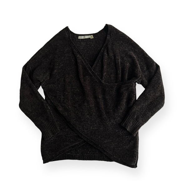 Charcoal Black Seven Sisters Soft & Cozy Wrap Sweater - Size L - Picture 4 of 8